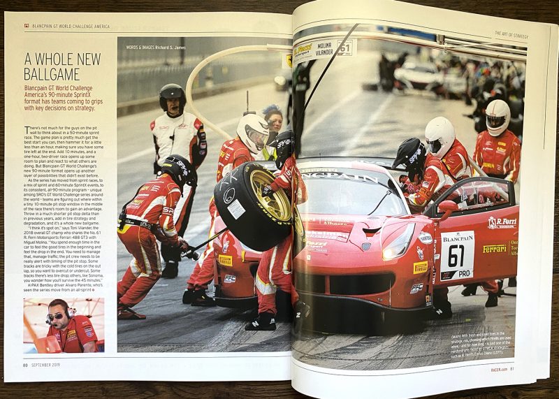 RACER SRO strategy spread